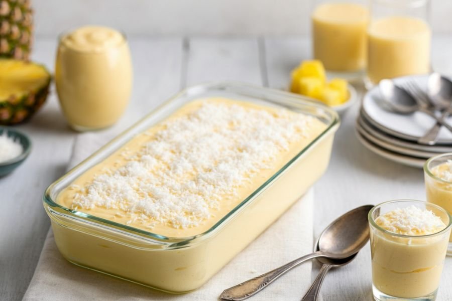 Descubra a receita mais fácil e deliciosa de mousse de abacaxi com coco! Pronta em minutos, essa sobremesa vai te conquistar